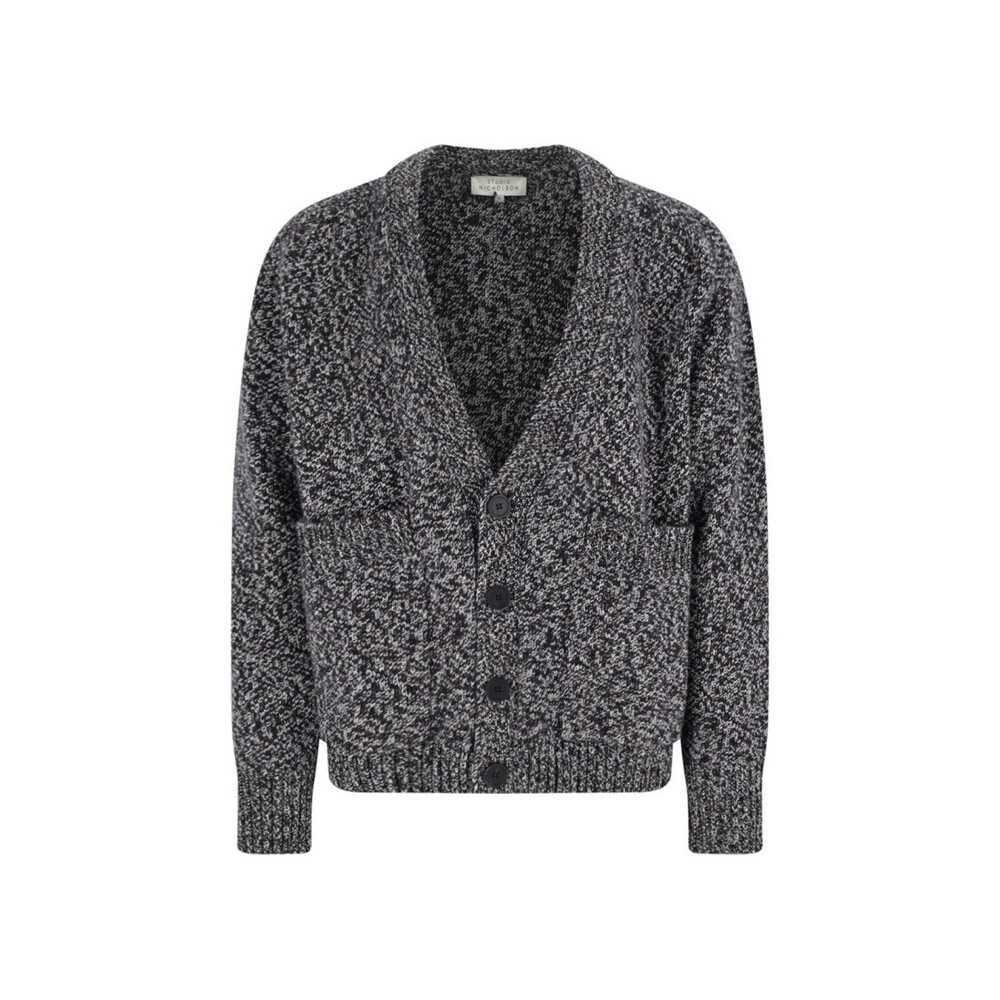 Studio Nicholson Textured Multicolour Knit Sweater With Ribbed Cuffs
